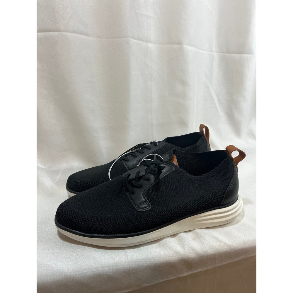 Goodfellow & Co Mens Knit Sneakers Black White Sole Low Top Shoes Size 11